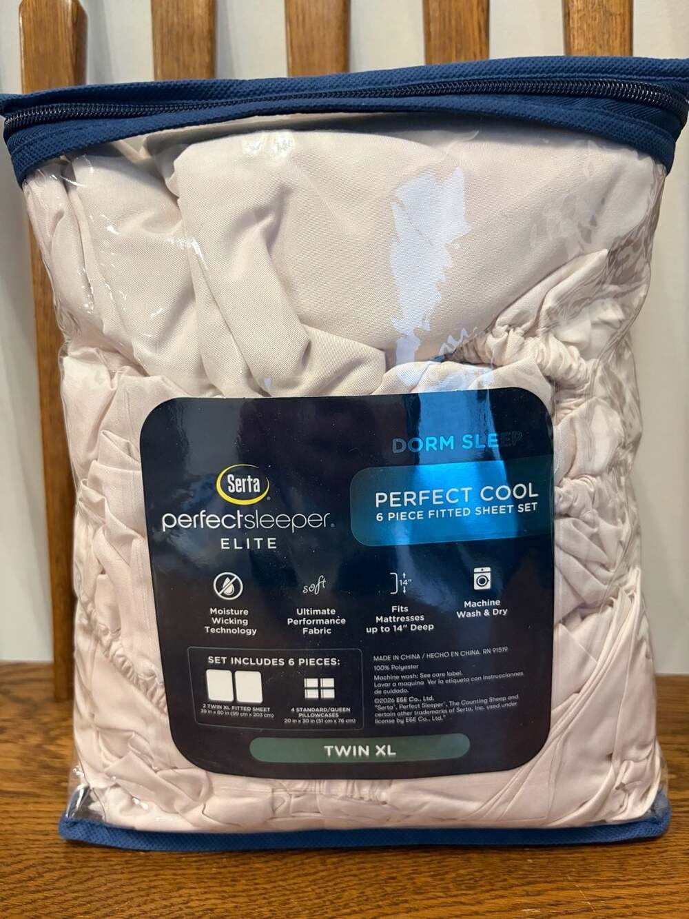 Serta Perfect Sleeper Elite Perfect Cool 6-Piece Twin XL Sheet Set